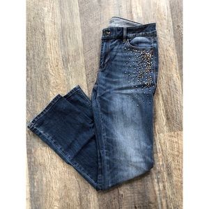 White House Black Market embroidered jeans